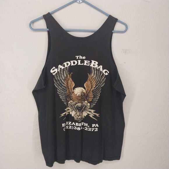 Vintage 1993 Biker Motorcycle Tank Top Old Bikes & Good Whiskey Size Large - Picture 4 of 7